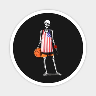 American Death Skeleton Halloween print Magnet